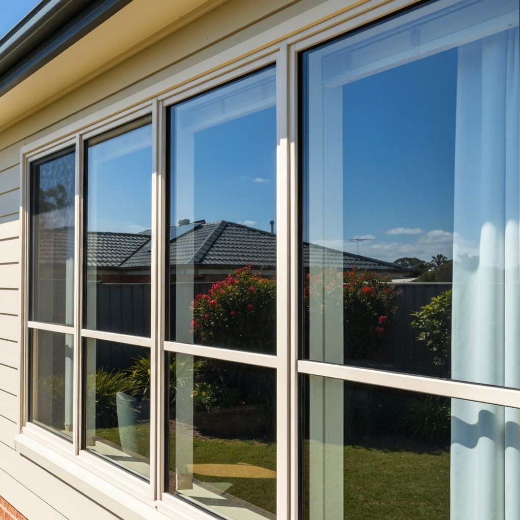 Crystal clear residential windows on an Australian home after professional window cleaning